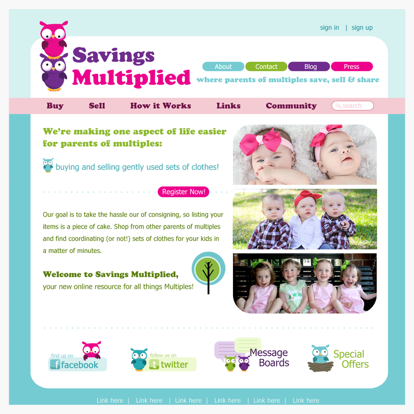 Screenshot from SavingsMultiplied.com project